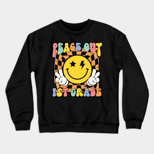 Peace Out 1st Grade Crewneck Sweatshirt